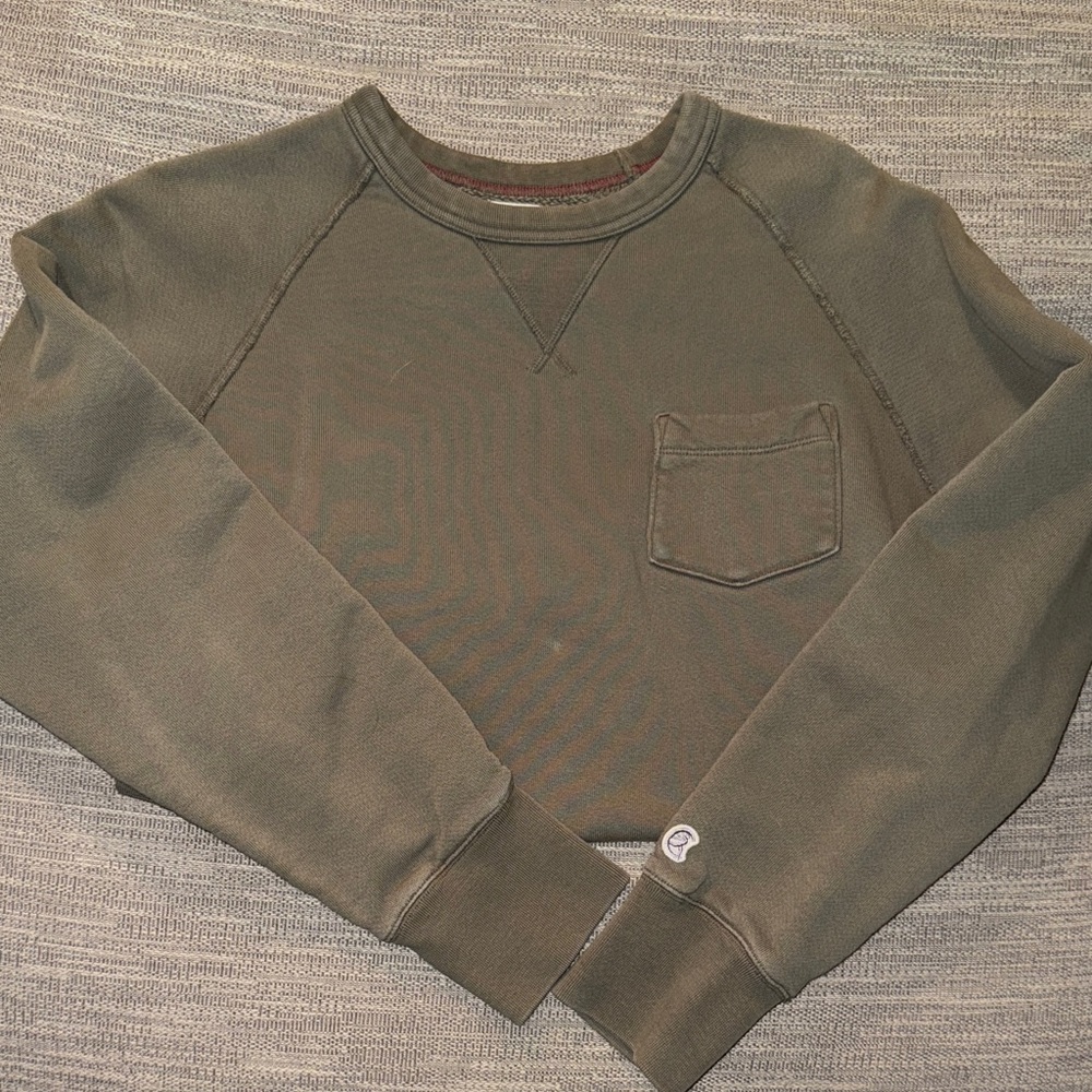 Todd Snyder Men's Olive Green Crewneck Sweater